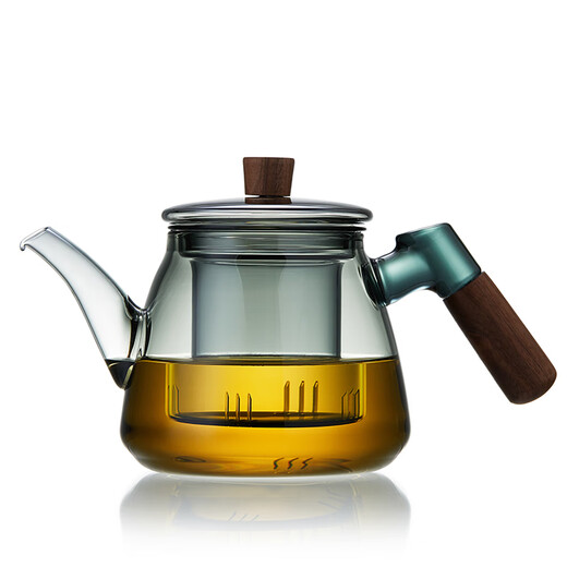 Mesni thickened glass teapot heat-resistant smoky gray glass tea maker home with filter kung fu tea set