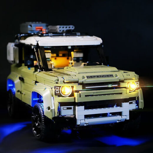 Mppmck kompatibel mit Lego Land Rover Defender Building Block Off-Road-Fahrzeug Erwachsene hohe Schwierigkeitsgrad großer Boy Assembly Toy 421108 1:14 Return Version Land Rover Defender 753+ Granulat