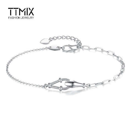 TTMIX snake bracelet platinum pt950 women's platinum temperament bracelet birthday gift for girlfriend 2.9-3.1g 16+2cm