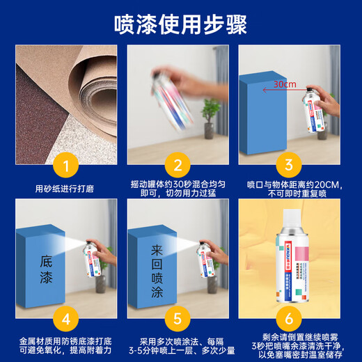 Wikagu self-painting hand spray paint industrial anti-rust paint metal paint car color change scratch repair DIY graffiti 350ml NO.228 bright red 12 bottles in box