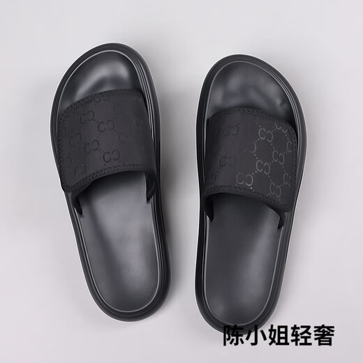 GPHF Slippers japoneses Summer 2025 Nuevos zapatos de playa de suela suave de moda y versátiles para hombres que usan zapatillas impermeables y a prueba de olores Black 6189 Modelo 38 actualizado 38