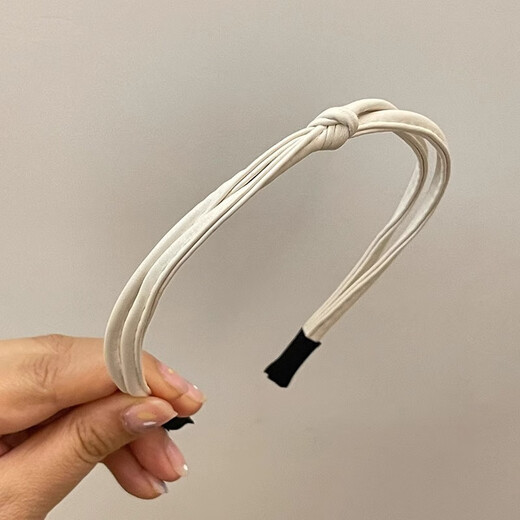 Tang Funi's hairbands for short hair, women's fine leather hairpins, Maillard hairpins, women's non-slip face wash headbands, new knotted ultra-fine leather hairbands, Tangerine Coffee