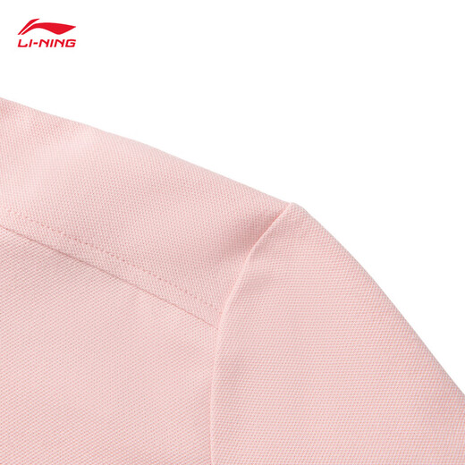 Li-Ning-Kurzärmel-Polo-Hemd für Frauen 2025 Frühlings- und Sommer-Trendy Trendy Retro Revers Casual Sports Kurzärmelig APLV166