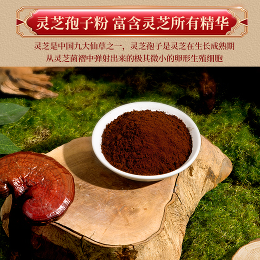 Jibaichuan [Primitive Wald] Brechen von Wand Ganoderma lucidum sporepulver verstärkt die Immunitätsgeschenkbox für Eltern und Älteste Original Wald Ganoderma lucidum spore powder [2g*84 Packs*2]