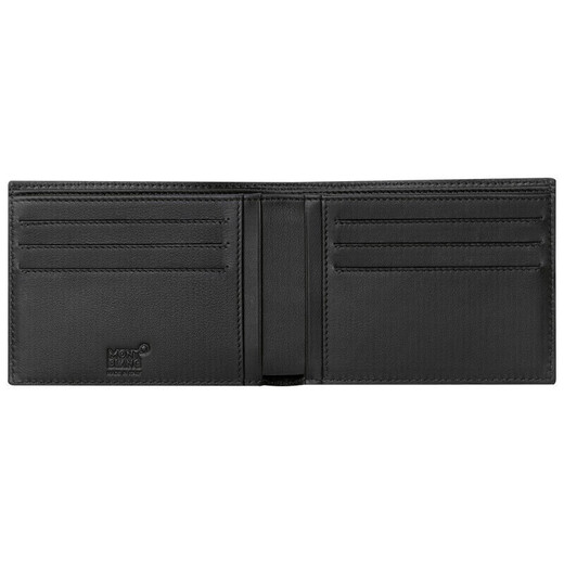 Montblanc [Chinese Valentine's Gift] (MONT BLANC) Men's Wallet Cowhide Short Folding Wallet for Boyfriend Black