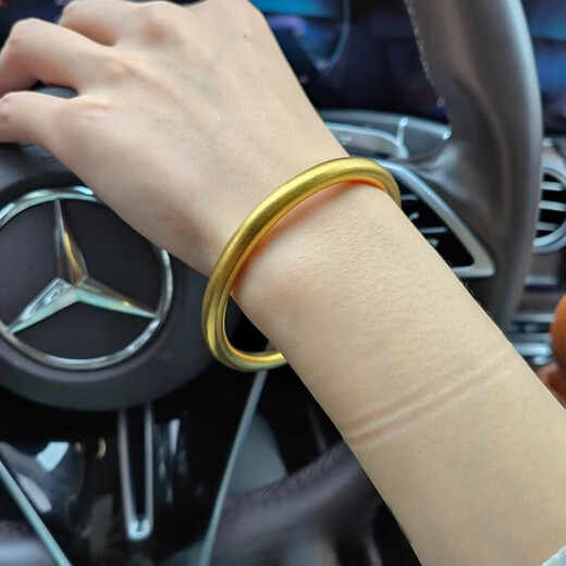 Hundred-year-old gold-wrapped silver bracelet for women, ancient method inheritance gold 9999 pure gold ring gold bracelet solid unchanged 5mm 64 ring mouth