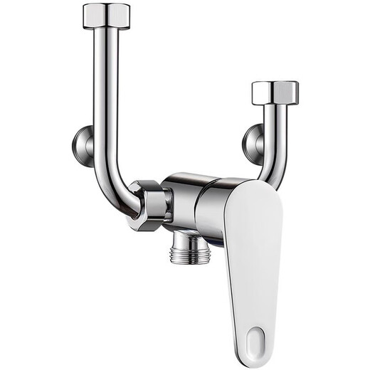 Shantou Lincun Schlefen German electric water heater U-shaped mixing valve shower set switch valve exposed all-copper body hot and cold shower fine copper faucet + shower set