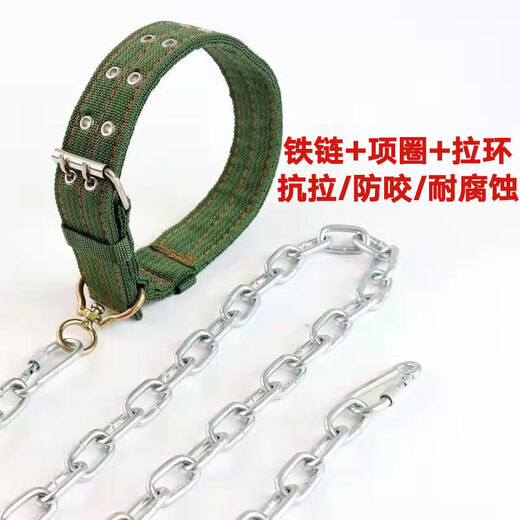 Luhid dog leash dog leash walking dog leash dog collar metal anti-bite dog leash explosion-proof small and medium-sized dogs 2 meters long