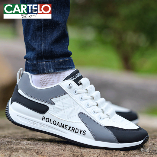 Cartelo-Herrenschuhe 2025 Herbst neue atmungsaktive Leinwandschuhe modische und vielseitige trendige Freizeitschuhe für einbeinige Fahrschuhe für Männer AW9902 Blaues Stoffmodell Die Größe ist klein/Größe Eins Größe 38