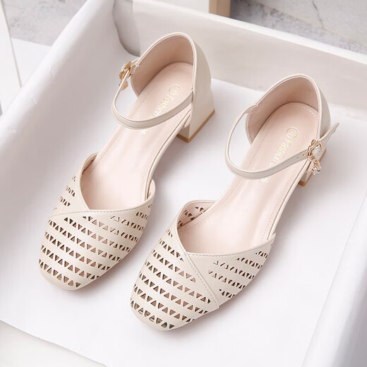 
Belle-Ta series brand broken-size bag-toe sandals for women summer 2025 new summer mesh breathable skirt high heel square toe 35
