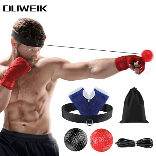 杜威克 拳击速度球UFC搏击散打格斗训练减压头戴式反应球MMA双球