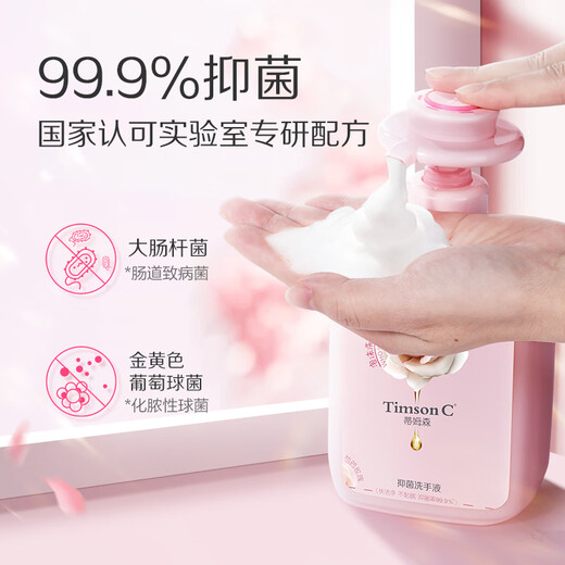 Adolf Timson mousse foam hand sanitizer effectively inhibits 99.9% of bacteria for household use 550ml peony rose elegant fragrance