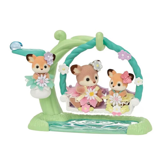 Sylvanian Families Version japonaise de SIKA Deer Swing Set, Joue House Girl Toy Doll Set, cadeau d'anniversaire pour les enfants