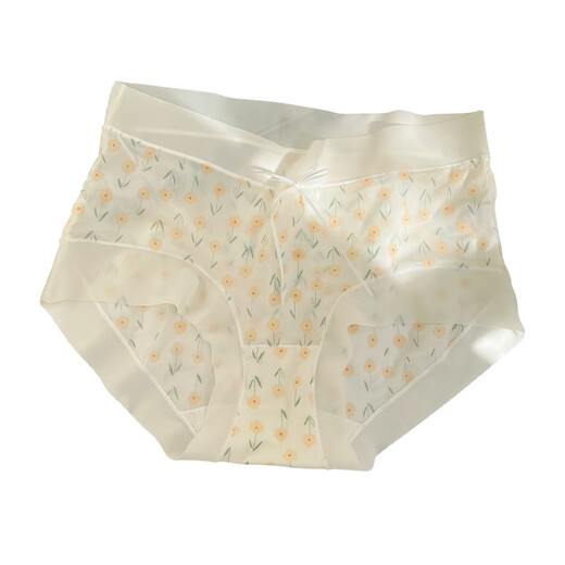 2694 Kleine Blumen Frauenunterwäsche ohne Marken und Baumwollschritt mittel- und hoher Taille Frauen -Briefs Chinesischer Stil Schöner kleines Blumenrosa Einer Größe