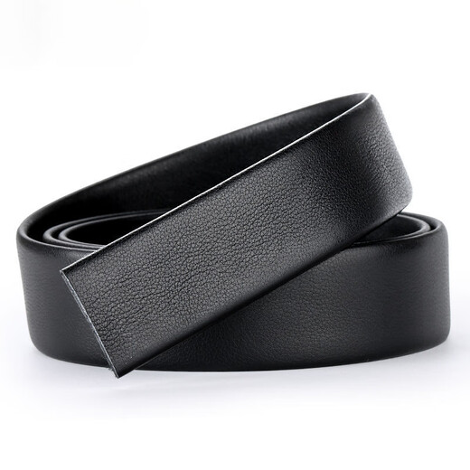 Watson Sheep Headless Belt Men's Cow Belt Strip Automatic Buckle Business Casual Pants Belt Fashion Black 120cm