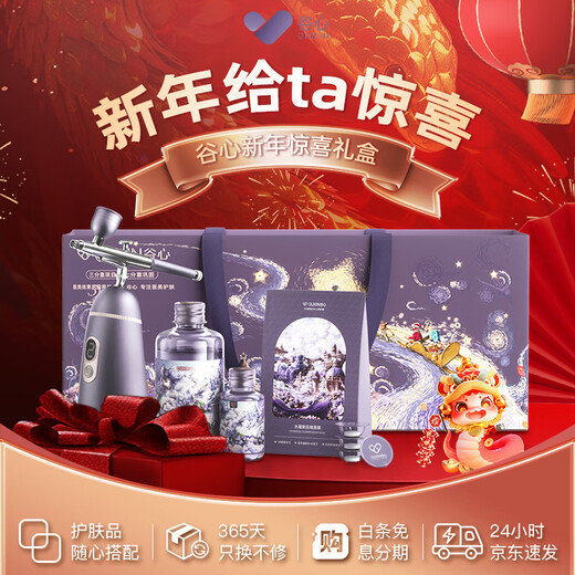 GX-Diffusor Guxin Sauerstoffinjektor Nanospray Verbesserte Version der medizinischen Schönheitsreparaturausrüstung, verstellbares Schönheitsinstrument, Heimhydrationsgerät als Geschenk für Freundin, Mutter, Ehefrau, Neujahrsgeschenk. Sauerstoffinjektor der 2. Generation, kostenloses 230 ml Hydrosol + 10 Stück komprimierte Gesichtsmaske