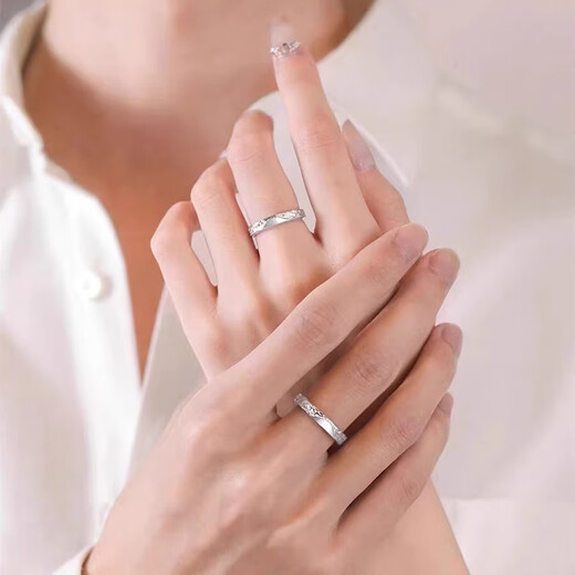 MZMZ Ruchu Platinum Ring PT950 Couple's Pair of Rings Platinum Pair Looking for Wedding Diamond Ring for Girlfriend for Valentine's Day and Birthday, Local Warehouse for Next Day Delivery - Light Luxury Living Pair of Rings