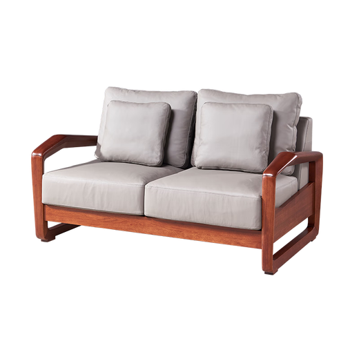 Guangming Massivholzsofa Wohnzimmer Elm Holzmöbel Sofa Kombination Sand moderne einfache Sofa 3891 Doppelsitze