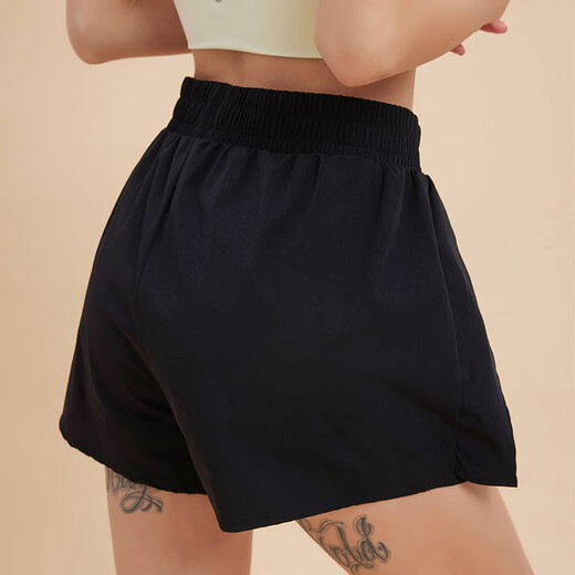 ANNERUN anti-exposure sports shorts running special women's fitness outerwear quick-drying Pilates Pilates loose hot pants Fengxin Purple S