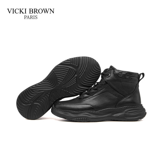 
VICKI BROWN [French brand] Martin boots men's high-end soft sole soft face casual shoes 2025 spring versatile comfortable men's boots black 41