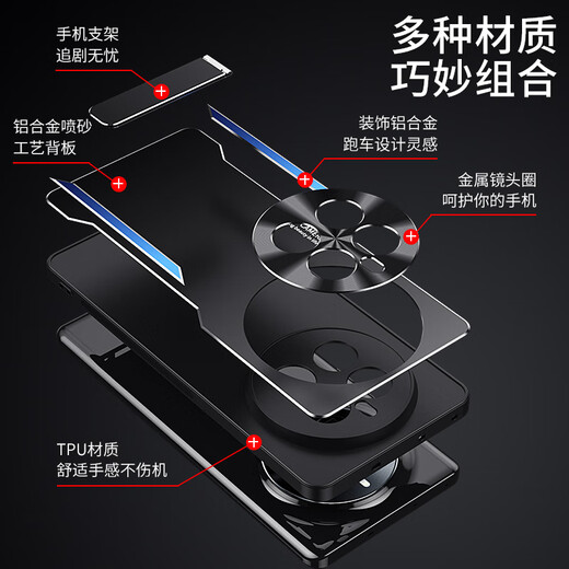 Realme Realme GT5PRO Мобильный телефон Cuse RMX3888 Защитный корпус Realme GT5POR Metal Heat Dissipation GT5PR0 Алюминиевый сплав MATT