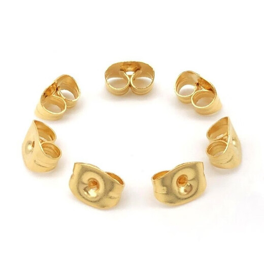 KZD Old Phoenix 999 gold-plated ear plugs, ear studs, slip-off ear buckles, fashionable versatile universal earrings, gold-plated KZD gold ear plugs, a pair of gold ear studs, special old 0.10g