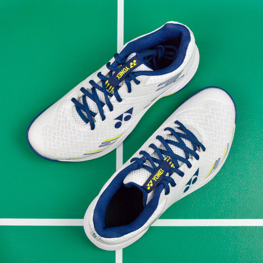 Yonex Badminton Schuhe für Männer und Frauen Neue Ca1wex weit zuletzt atmungsaktiven nicht schlupfhaften Kee-resistenten professionellen Sportarten yy Badminton Schuhe Shbca1ex White Navy Herren 43 (275 mm)