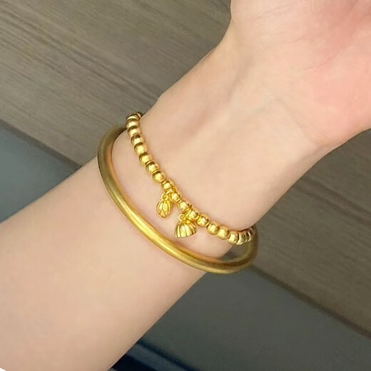 ANST Old Phoenix Gold Store Antique Gold Bracelet Stacked Bracelet Women's 2025 New Biography Two Worlds Bracelet Elastic Cord