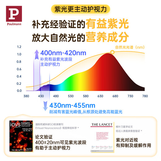 Paulmann P German eye protection wall lamp full spectrum street lamp Led lamp bedroom living room reading and writing lamp long wall-mounted lamp