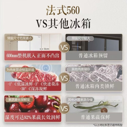 东芝冰箱GR-RF688WI-PG1B6木槿杏 高容全嵌平嵌入式法式