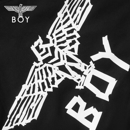 BOY LONDON秋冬情侣款黑色潮牌朋克宽松立领夹克外套N12004 黑色 XS