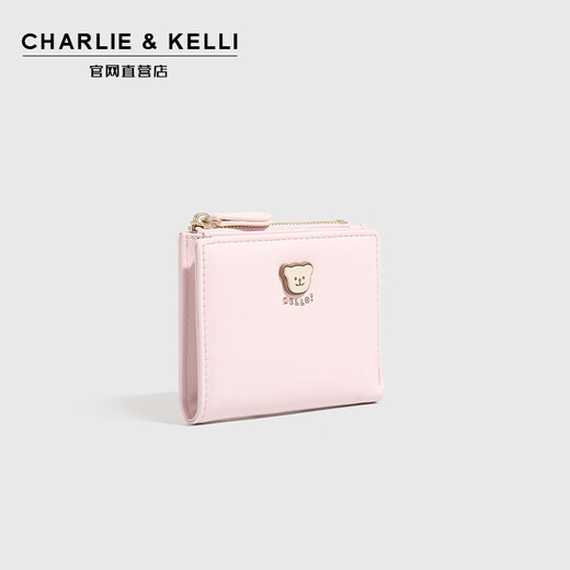 CHARLIE & KELLI品牌 CK轻奢包包女包2025新款卡通小熊钱包女士零钱包卡包 浅蓝色【七夕实用礼物】