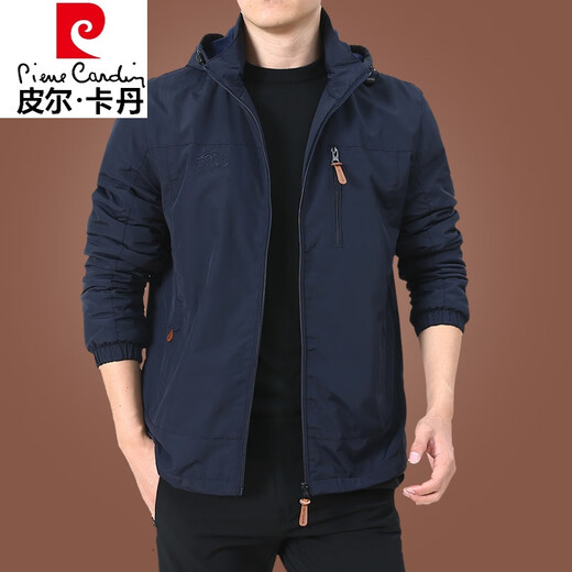 
Pier Cardin high-end charge jacket men's spring and autumn stand collar outdoor American windproof waterproof windbreaker men's spring and autumn clothing sports black 9898 style plus velvet 4XL