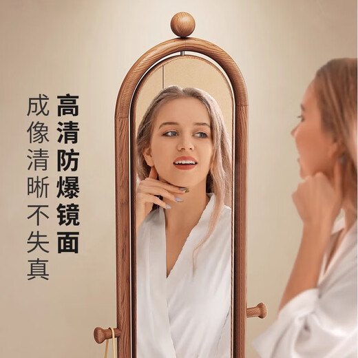 Super Shunmu Volles massives Holz rotierender Dressing Spiegel Hängende Kleidung Kleiderbügel integrierter Schlafzimmer Haushalt hell Luxus luxuriöses Hochzeit bodengehalt