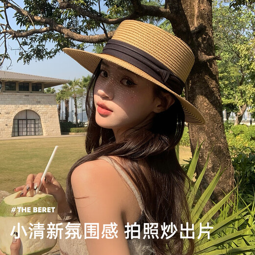 Meman straw hat for women summer big head sun hat for women fashion sun protection hat for women straw woven flat sun hat foldable