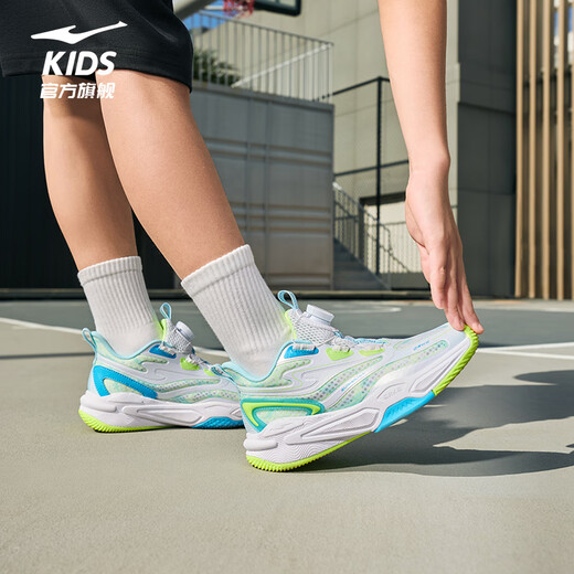 
Hongxing Erke (ERKE) children's shoes, medium-sized children's sneakers, children's summer training basketball shoes, erkebai/fluorescent bright green 36