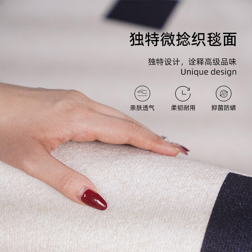 AOVOC carpet living room 2025 new no-wash wipeable light luxury high-end sofa carpet ink square black stone 2.4*3.4 meters