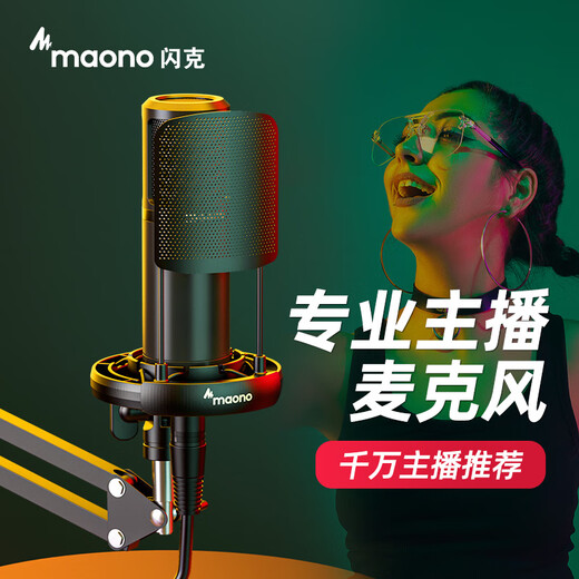 Flash PM320S live broadcast microphone anchor special game e-sports live singing and delivery condenser microphone noise reduction mobile phone computer recording professional microphone Flash PM320 PM320T (desktop model)