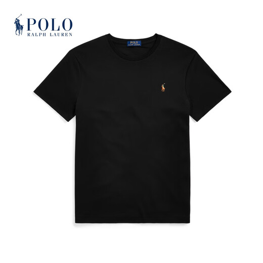 Polo Ralph Lauren 拉夫劳伦男装 经典款修身棉质短袖T恤RL12051 001-黑色 M