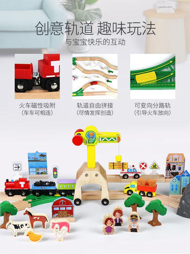 Qilicai Edwone Holzstrecke Fernbedienungssteuer-Track-Auto-Spielzeug Multifunktional-Spieltisch Kinder Spielzeug Tisch Boy Auto gelber Tisch + Abdeckung + Schublade + Hausbaublock + dreistöckiger Cloud Sky Standard