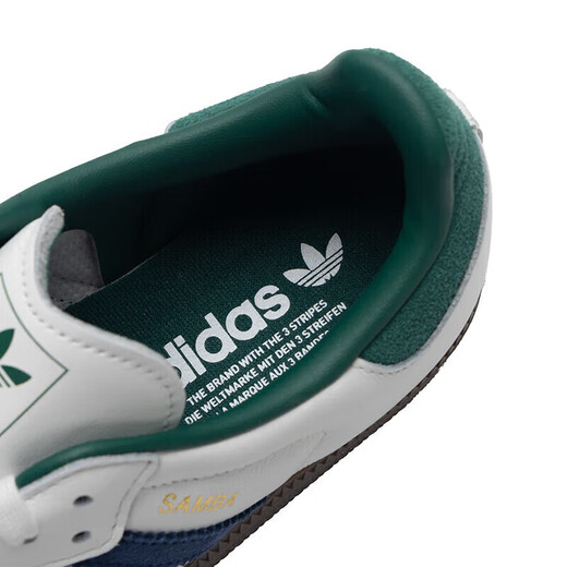 Adidas (adidas) Clover men's shoes and women's shoes 25 summer new SAMBA sneakers fashionable T-toe shoes low top casual couple's shoes IH4882/white/green/dark blue 39