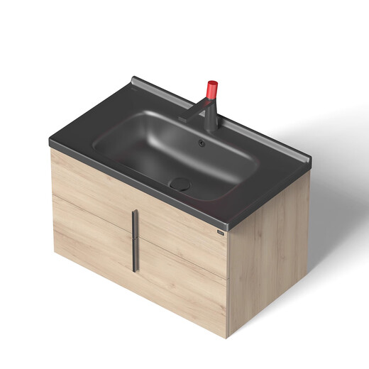 
XMSJ customized bathroom integrated ceramic basin bathroom wash basin single basin bathroom wash basin basin basin basin GP-11150 (white cabinet basin contains faucet