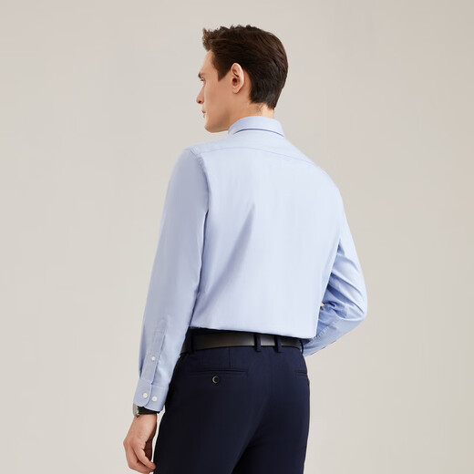 YOUNGOR рубашка с длинными рукавами, мужская однотонная терморубашка для сохранения тепла и защиты от холода VLBN119760IBA голубой 40