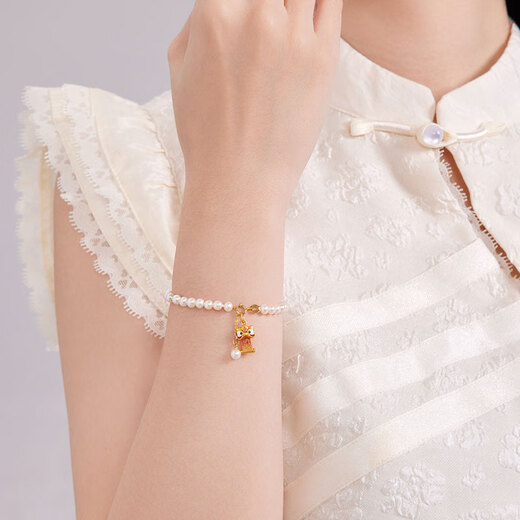 Saifei's birthday gift 18K gold enamel pendant female lion awakening Nafu DIY single pendant for girlfriend's birthday gift