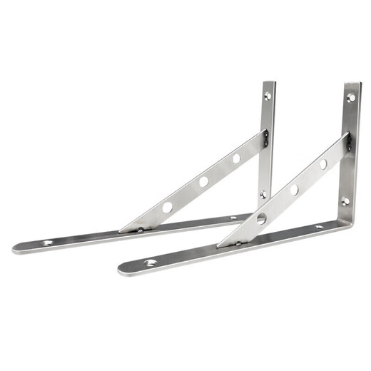 Masfor stainless steel triangle bracket thickened right-angle bracket partition fixed wall hanging bracket 4mm thick 250mm long (2 pieces/box)