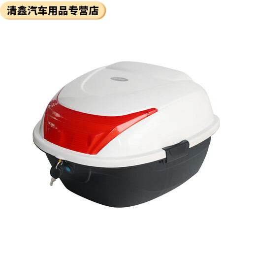 电动车后备箱通用电瓶车大号中号摩托车尾箱加厚储物箱工具箱 大号9926爵士白