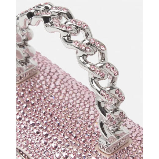 Versace Crystal Mini Bag Crystal Clear Magnetic Flip Adjustable Shoulder Strap Multi-purpose Hand-Hand Crossbody Dual-Use Nude Color Unicode