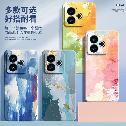 Muduo eignet sich für Realme Gt7pro Racing-Version Mobilfunkkoffer für Frauen mit High-End-Ölmalerei Aquarell-Künstler Mädchen mit hohem Aussehen niedlichen flüssigen Silikon Anti-Fall-Realme Gt7pro Racing Version [antike White-A687 Plum Purple Red] andere Modelle andere Modelle
