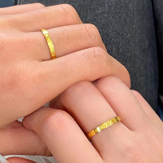 Popu simple 18K gold full circle love ring for women, versatile color gold tail ring, couple ring, holiday gift for women, 18k love couple ring, please note the size when placing an order