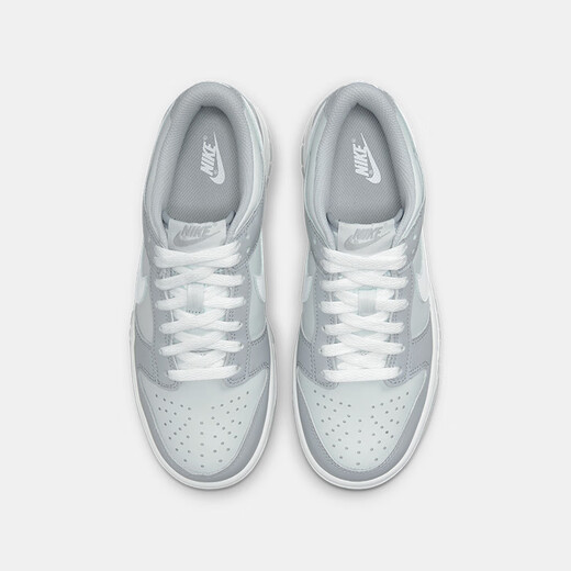 NIKE Nike men and women's low top casual board shoes DUNK lightweight cushioning sports white shoes fashionable skateboard shoes big children's shoes DH9765-001 size 40 suitable for foot length 25cm